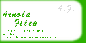 arnold filep business card